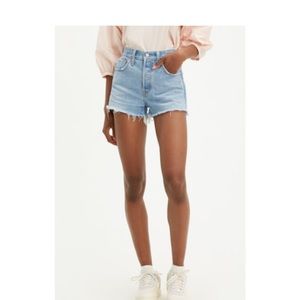 LEVIS 501 HI-RISE DENIM JEAN SHORTS SZ 28 NEW NWOT LIGHT WASH